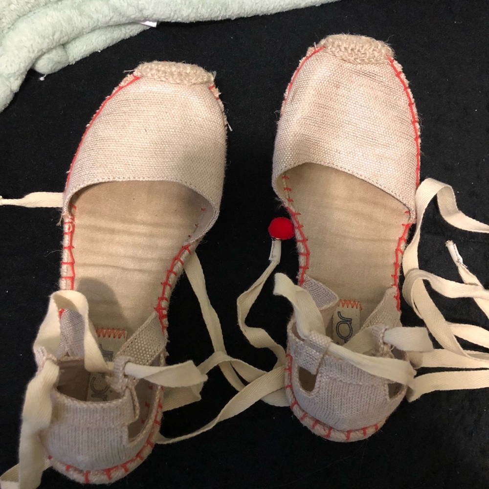 Espadrille style wrap sandals